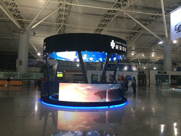 西安咸阳机场环形led显示屏