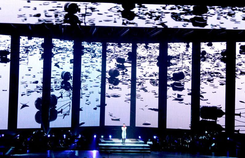 王菲演唱会舞台led屏效果展示