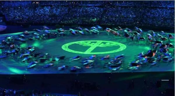 里约2016年奥运会场上的激光投影